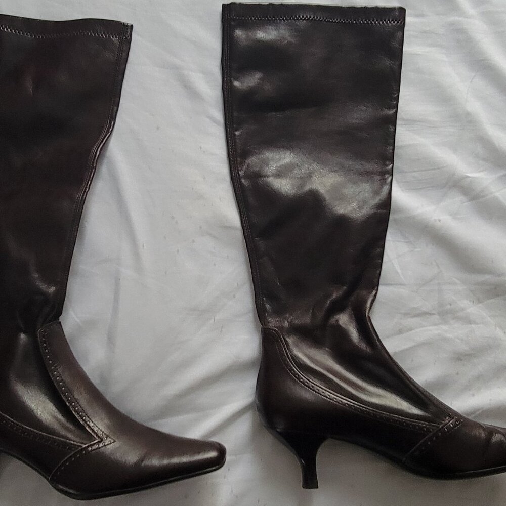 Franco Sarto brown knee high boots